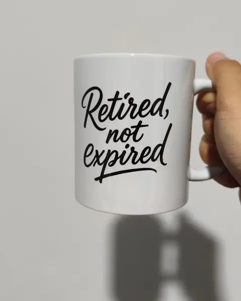 แก้วพิมพ์ข้อความ Retired, not expired
